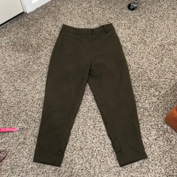 Sayakdavis Pants Size 2 Olive Green High Rise Trousers - Picture 2 of 9